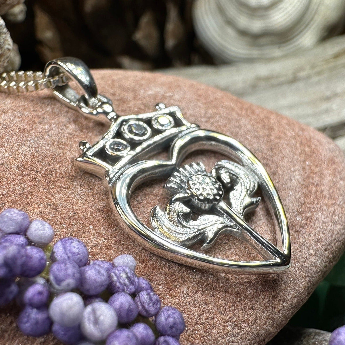 Fayette Scottish Luckenbooth Necklace in Sterling Silver Pendant La Vie Bien Fayette Scottish Luckenbooth Necklace in Sterling Silver