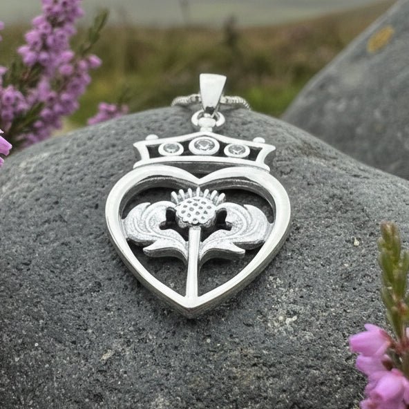 Fayette Scottish Luckenbooth Necklace in Sterling Silver Pendant La Vie Bien Fayette Scottish Luckenbooth Necklace in Sterling Silver