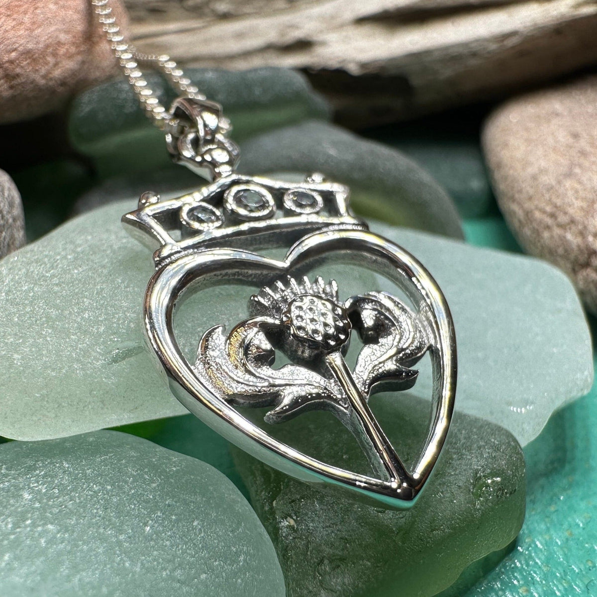 Fayette Scottish Luckenbooth Necklace in Sterling Silver Pendant La Vie Bien Fayette Scottish Luckenbooth Necklace in Sterling Silver
