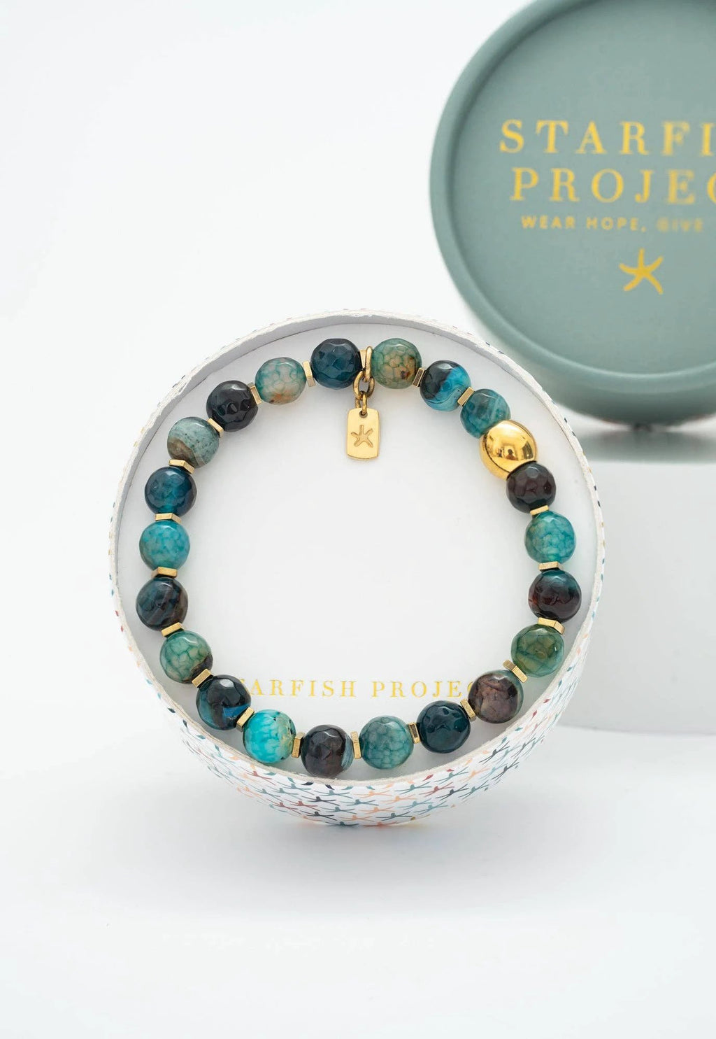 Ewa Beaded Green Agate Bracelet by Ethical Trade Co