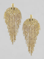 Tokyo Talkies Gold-Toned Contemporary Drop Earrings