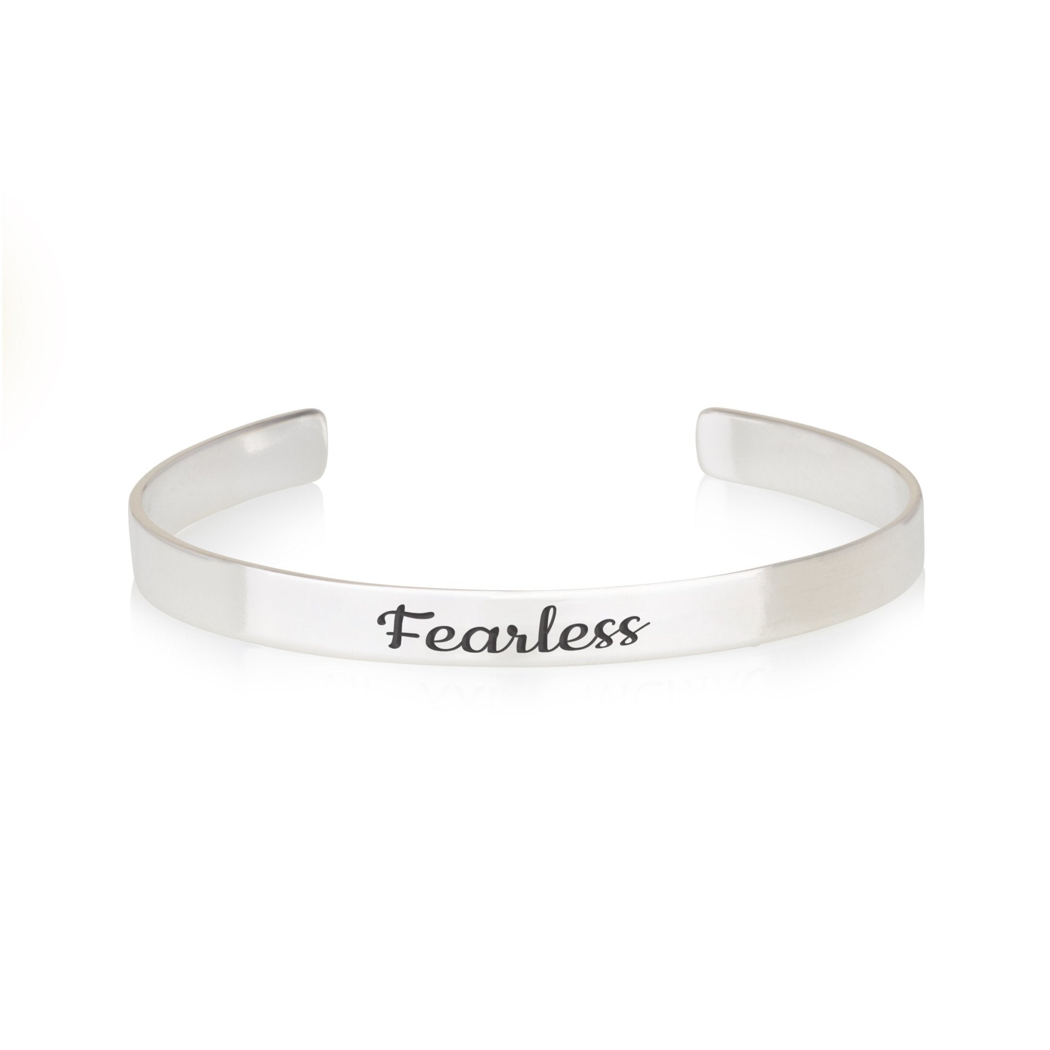 Fearless Engraved Cuff Bracelet La Vie Bien Fearless Engraved Cuff Bracelet