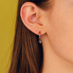 February Birthstone Huggie Hoop Charms by Oh Clementine