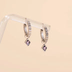 February Birthstone Huggie Hoop Charms by Oh Clementine