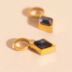 February Birthstone Huggie Hoop Charms by Oh Clementine