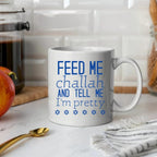 Feed Me Challah Classic Coffee Mug by Salt Sparkle Shalom