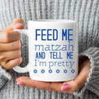 Feed Me Matzah Classic Coffee Mug for Passover by Salt Sparkle Shalom
