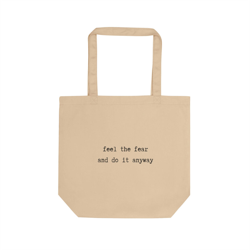 Feel the fear and do it anyway Tote Bag | Motivational Quote, Canvas Market Bag Bags La Vie Bien Feel the fear and do it anyway Tote Bag | Motivational Quote, Canvas Market Bag