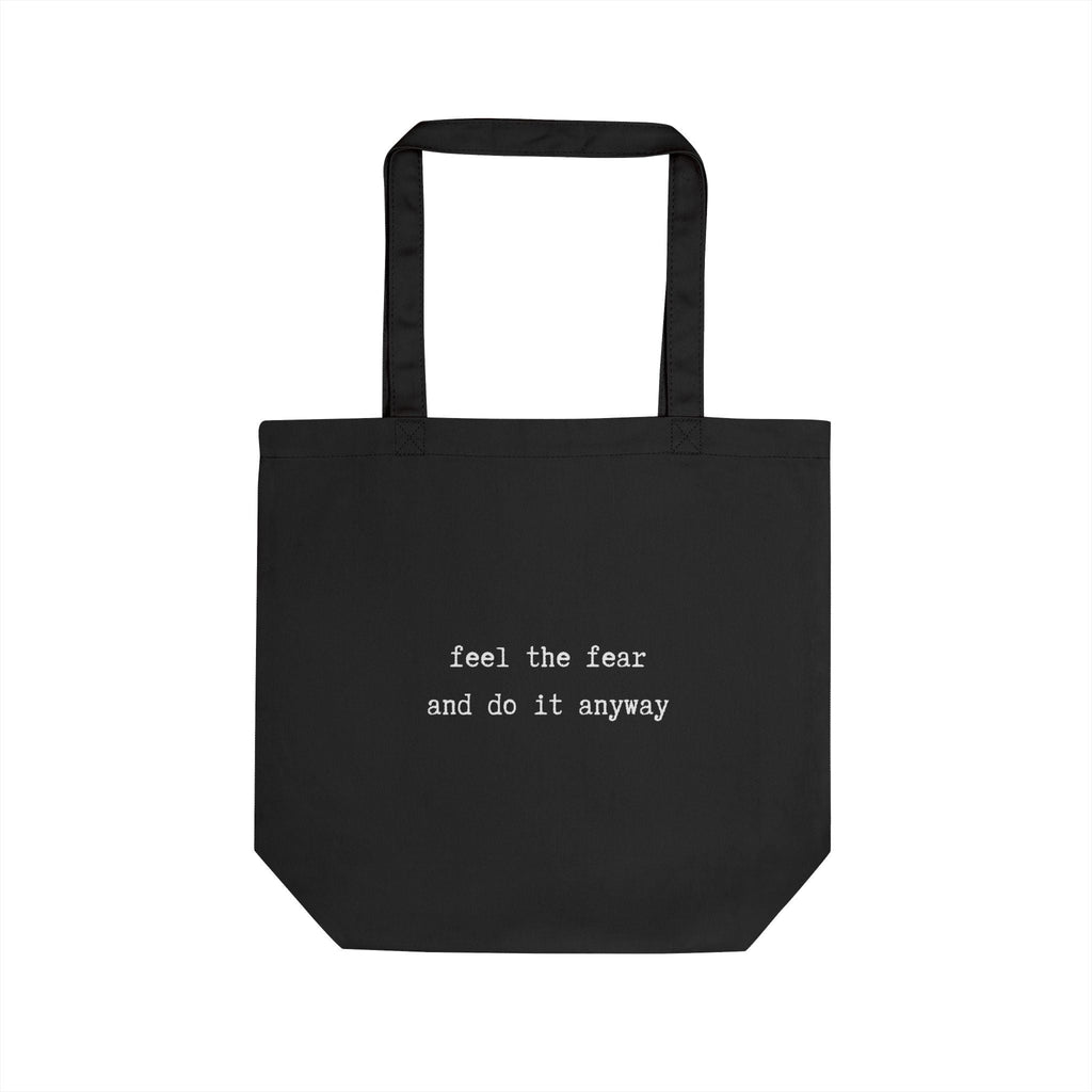 Feel the fear and do it anyway Tote Bag | Motivational Quote, Canvas Market Bag Bags La Vie Bien Feel the fear and do it anyway Tote Bag | Motivational Quote, Canvas Market Bag