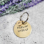 FEELIN' MYSELF Brass Disc Keychain Key Chain La Vie Bien FEELIN' MYSELF Brass Disc Keychain