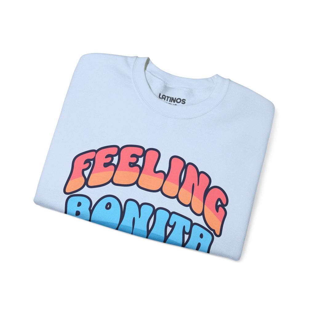 Feeling Bonita Viral Latina Fleece Lined Crewneck | Cute Pretty Comfy Funny Latino | 3 Colors Sweatshirt La Vie Bien Feeling Bonita Viral Latina Fleece Lined Crewneck | Cute Pretty Comfy Funny Latino | 3 Colors