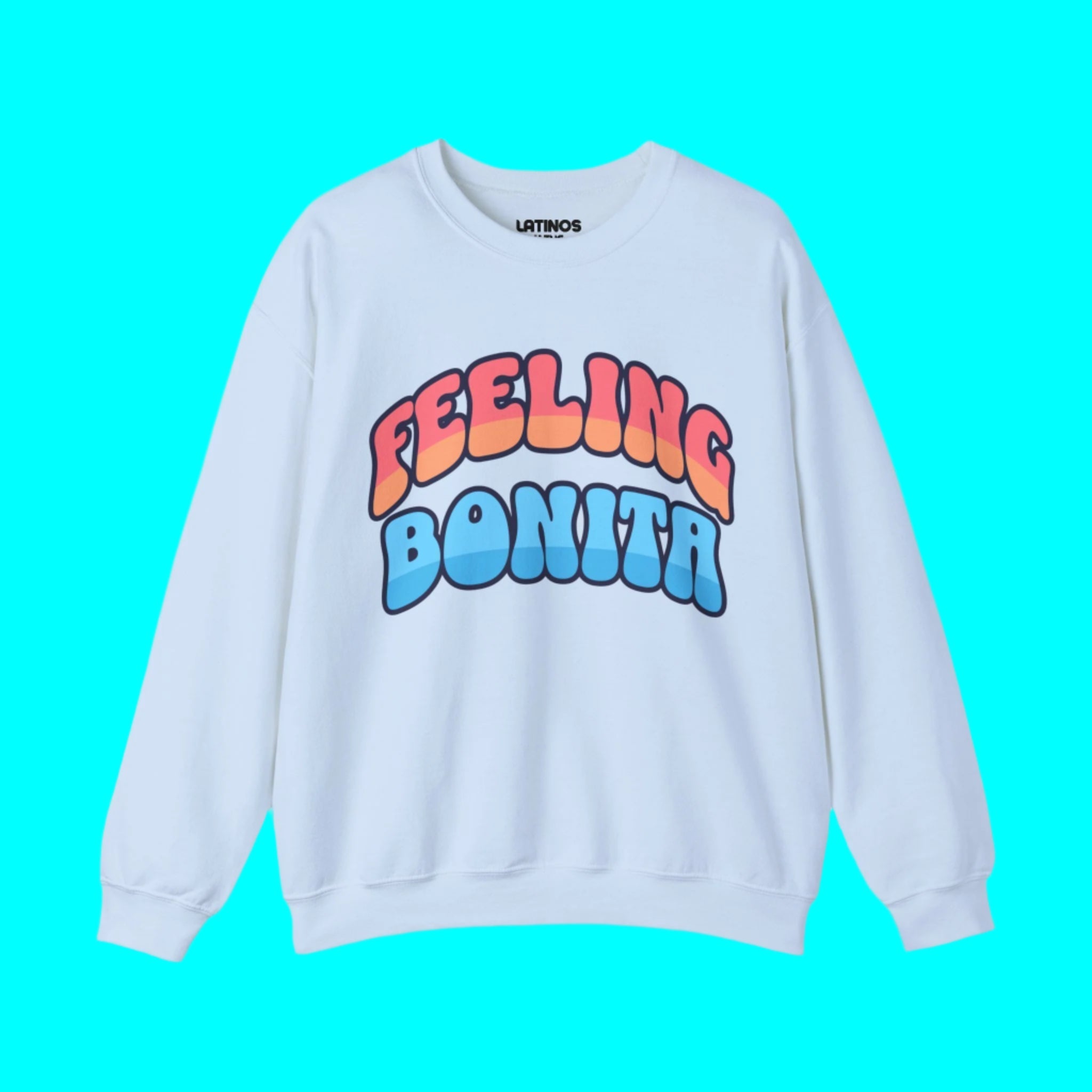 Feeling Bonita Viral Latina Fleece Lined Crewneck | Cute Pretty Comfy Funny Latino | 3 Colors Sweatshirt La Vie Bien Feeling Bonita Viral Latina Fleece Lined Crewneck | Cute Pretty Comfy Funny Latino | 3 Colors