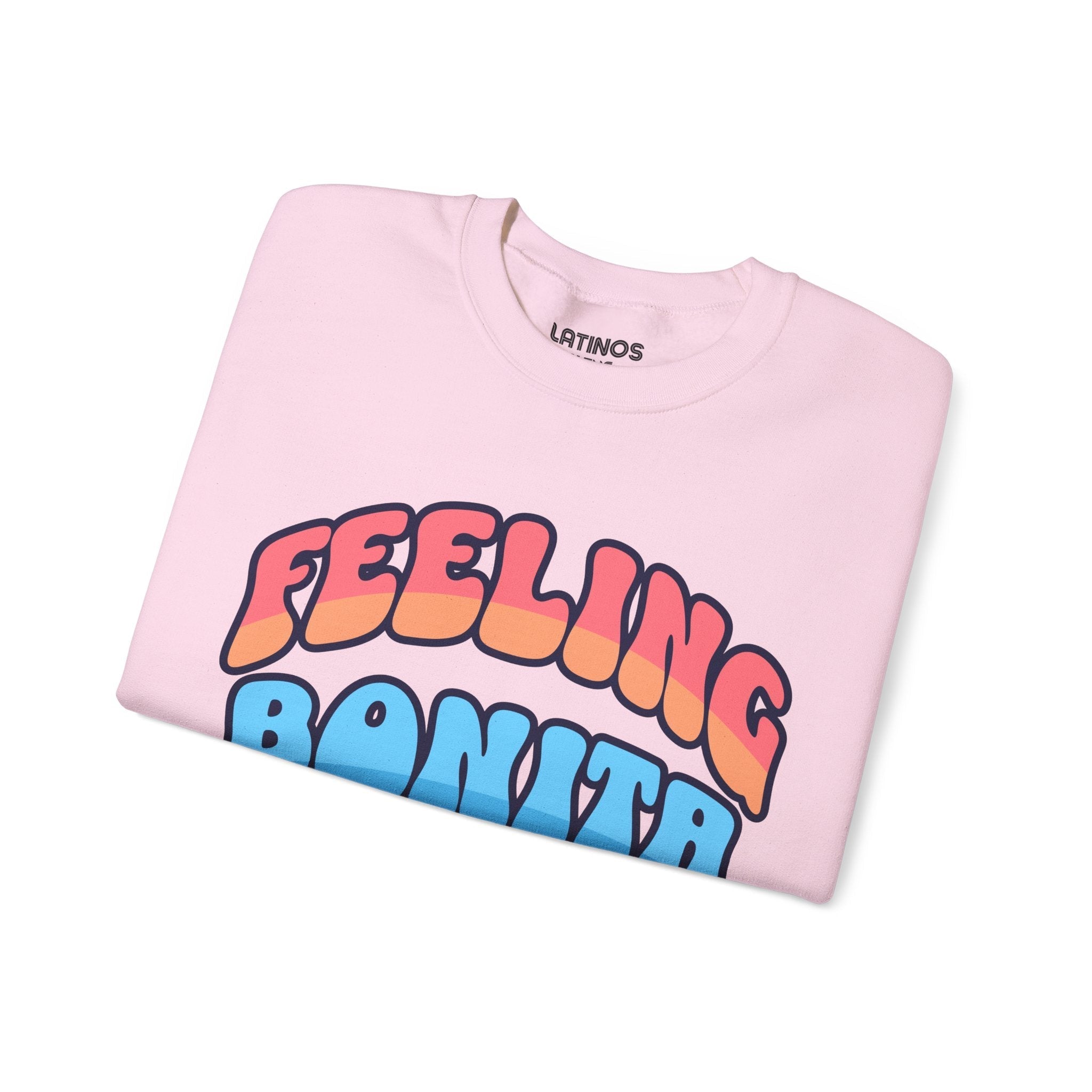 Feeling Bonita Viral Latina Fleece Lined Crewneck | Cute Pretty Comfy Funny Latino | 3 Colors Sweatshirt La Vie Bien Feeling Bonita Viral Latina Fleece Lined Crewneck | Cute Pretty Comfy Funny Latino | 3 Colors