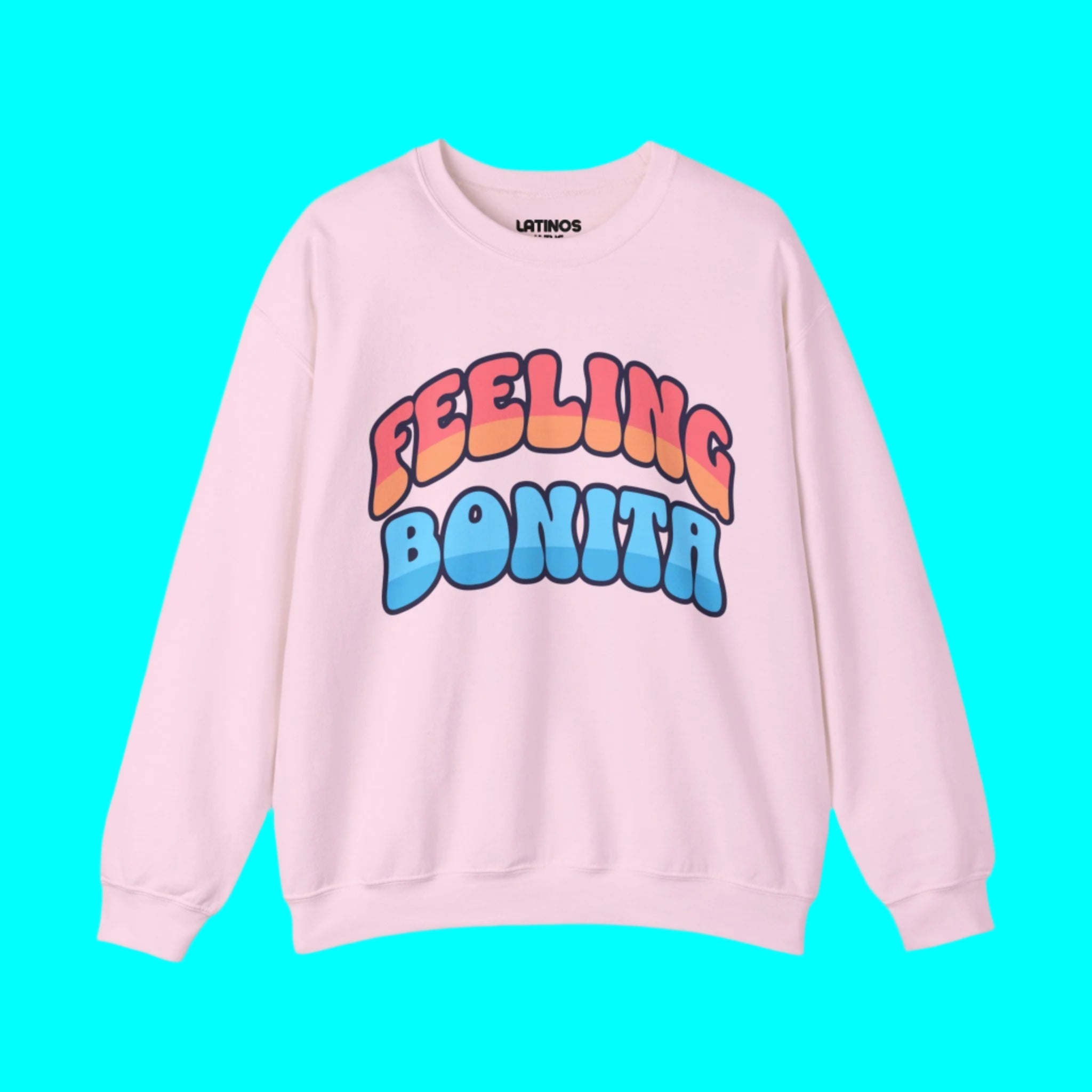 Feeling Bonita Viral Latina Fleece Lined Crewneck | Cute Pretty Comfy Funny Latino | 3 Colors Sweatshirt La Vie Bien Feeling Bonita Viral Latina Fleece Lined Crewneck | Cute Pretty Comfy Funny Latino | 3 Colors