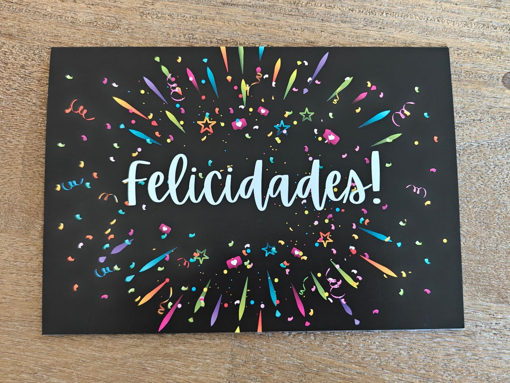 Felicidades fireworks Spanish congratulations Greeting card for graduate, celebrations, blank inside Paper products La Vie Bien Felicidades fireworks Spanish congratulations Greeting card for graduate, celebrations, blank inside