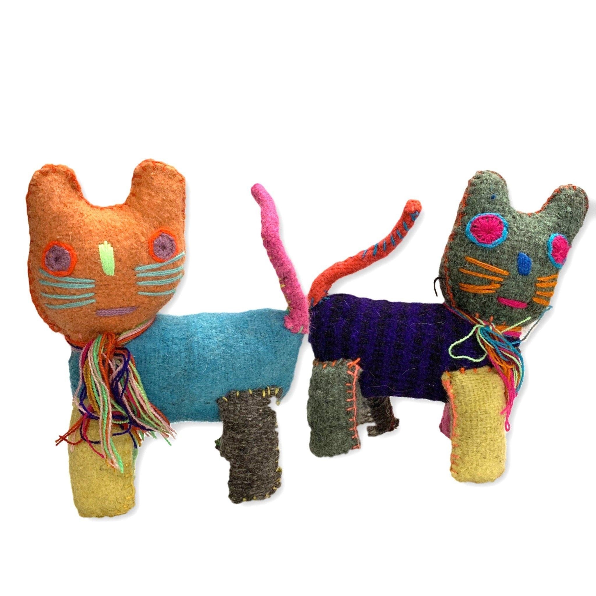 Felix the Cat: Repurposed Wool Boho Decor - Mexico Decor La Vie Bien Felix the Cat: Repurposed Wool Boho Decor - Mexico