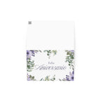 Feliz Aniversario Spanish Happy Anniversary Greeting card, elegant purple floral design with envelope included Greeting card La Vie Bien Feliz Aniversario Spanish Happy Anniversary Greeting card, elegant purple floral design with envelope included