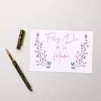 Feliz Día de la Madre Spanish Mother's day greeting card, purple with flower design, envelope included Paper products La Vie Bien Feliz Día de la Madre Spanish Mother's day greeting card, purple with flower design, envelope included