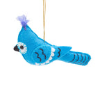 Felt Bluejay Ornament Holiday La Vie Bien Felt Bluejay Ornament