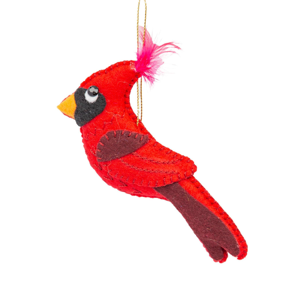Felt Cardinal Ornament Holiday La Vie Bien Felt Cardinal Ornament