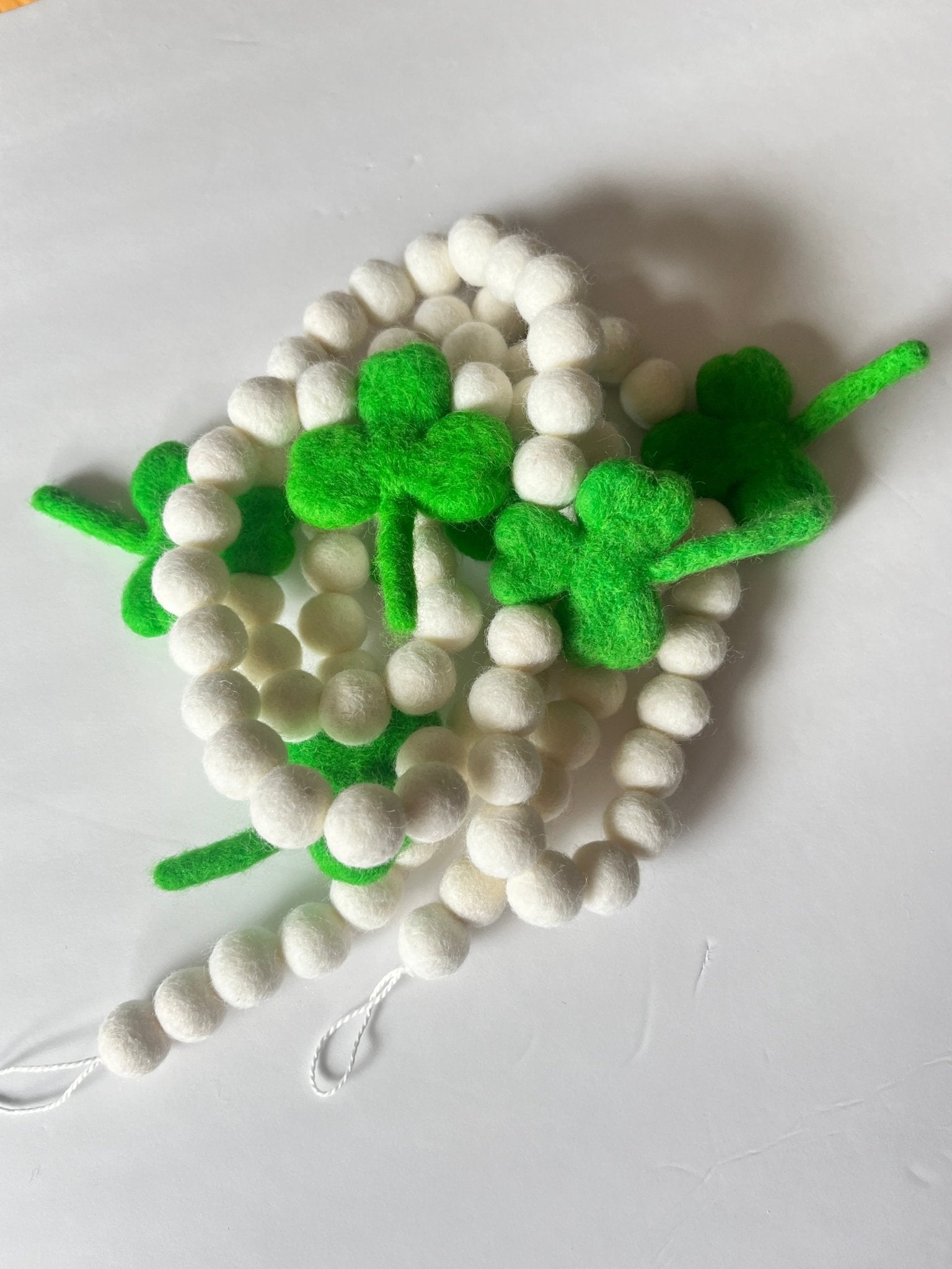 Felt Clover Garland Felt Garland La Vie Bien Felt Clover Garland