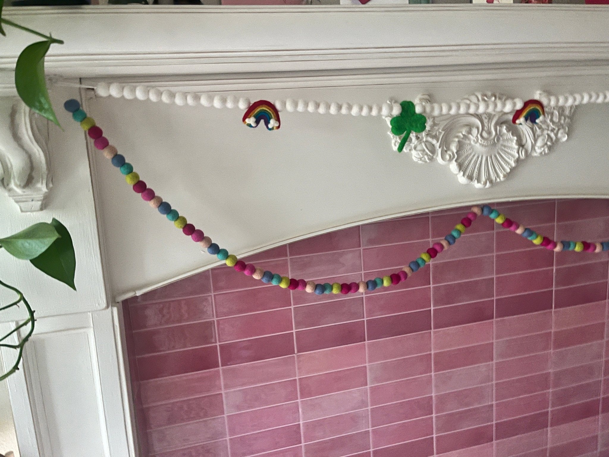 Felt Clover Garland Felt Garland La Vie Bien Felt Clover Garland
