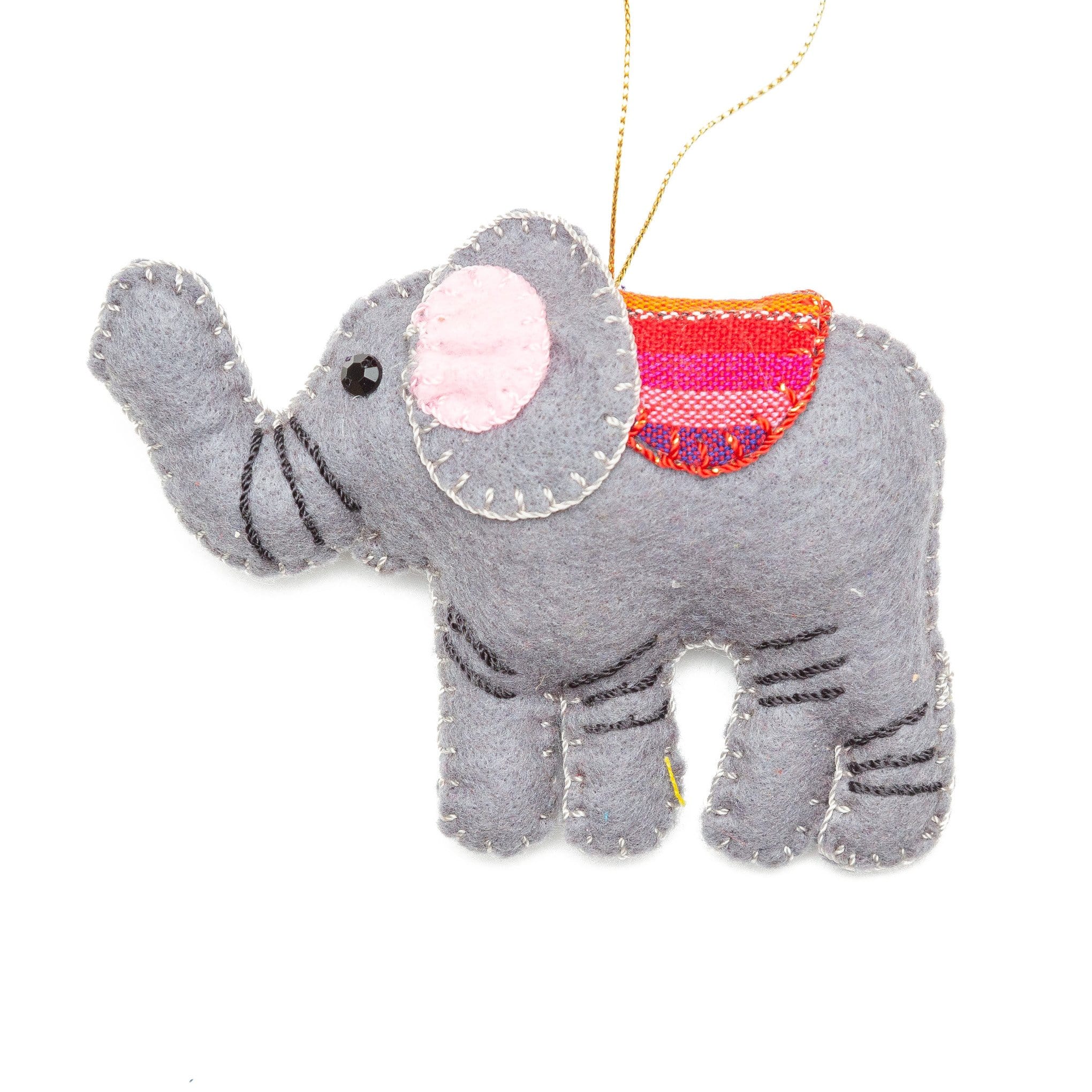 Felt Elephant Ornament Holiday La Vie Bien Felt Elephant Ornament