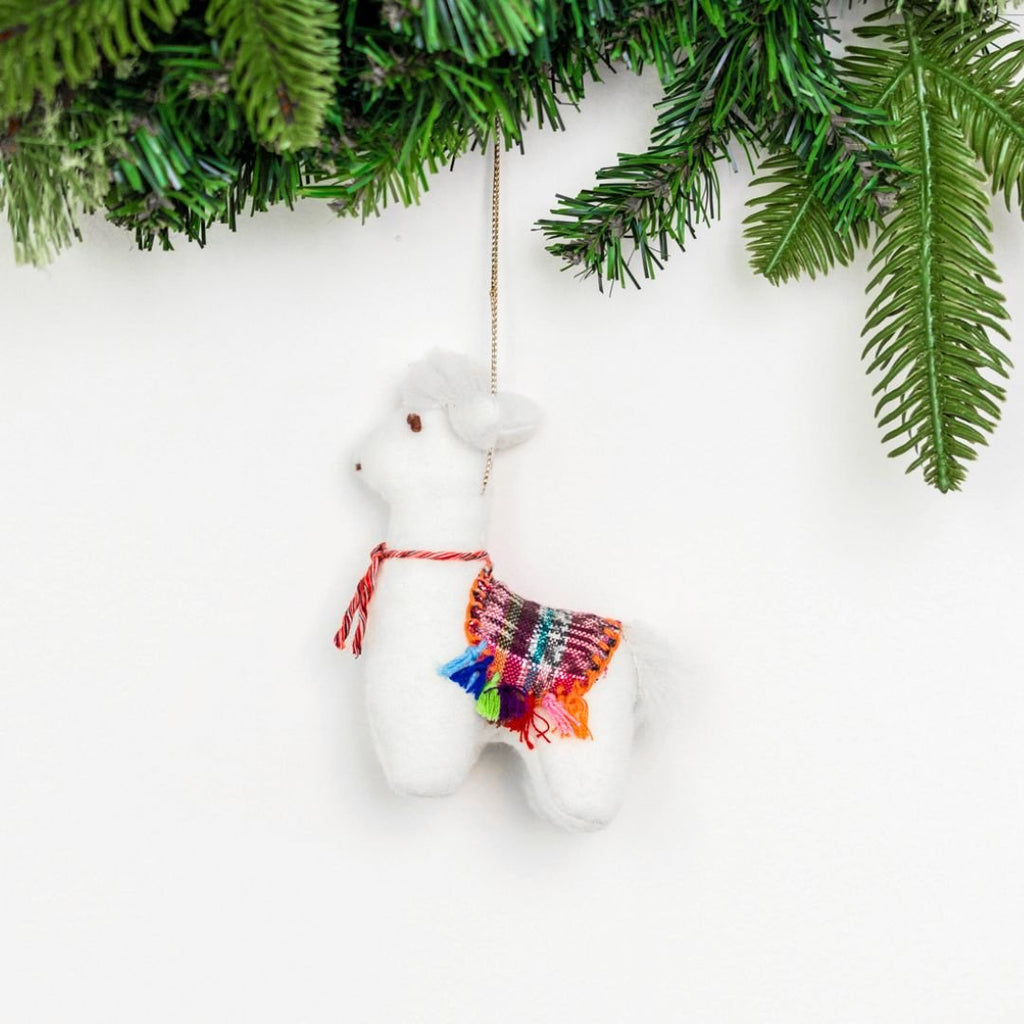 Felt Llama Ornament Holiday La Vie Bien Felt Llama Ornament