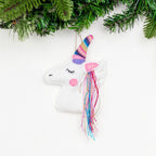 Felt Unicorn Ornament Holiday La Vie Bien Felt Unicorn Ornament