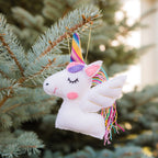 Felt Unicorn Ornament Holiday La Vie Bien Felt Unicorn Ornament