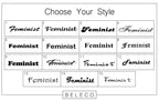 Feminist Engraved Cuff Bracelet La Vie Bien Feminist Engraved Cuff Bracelet