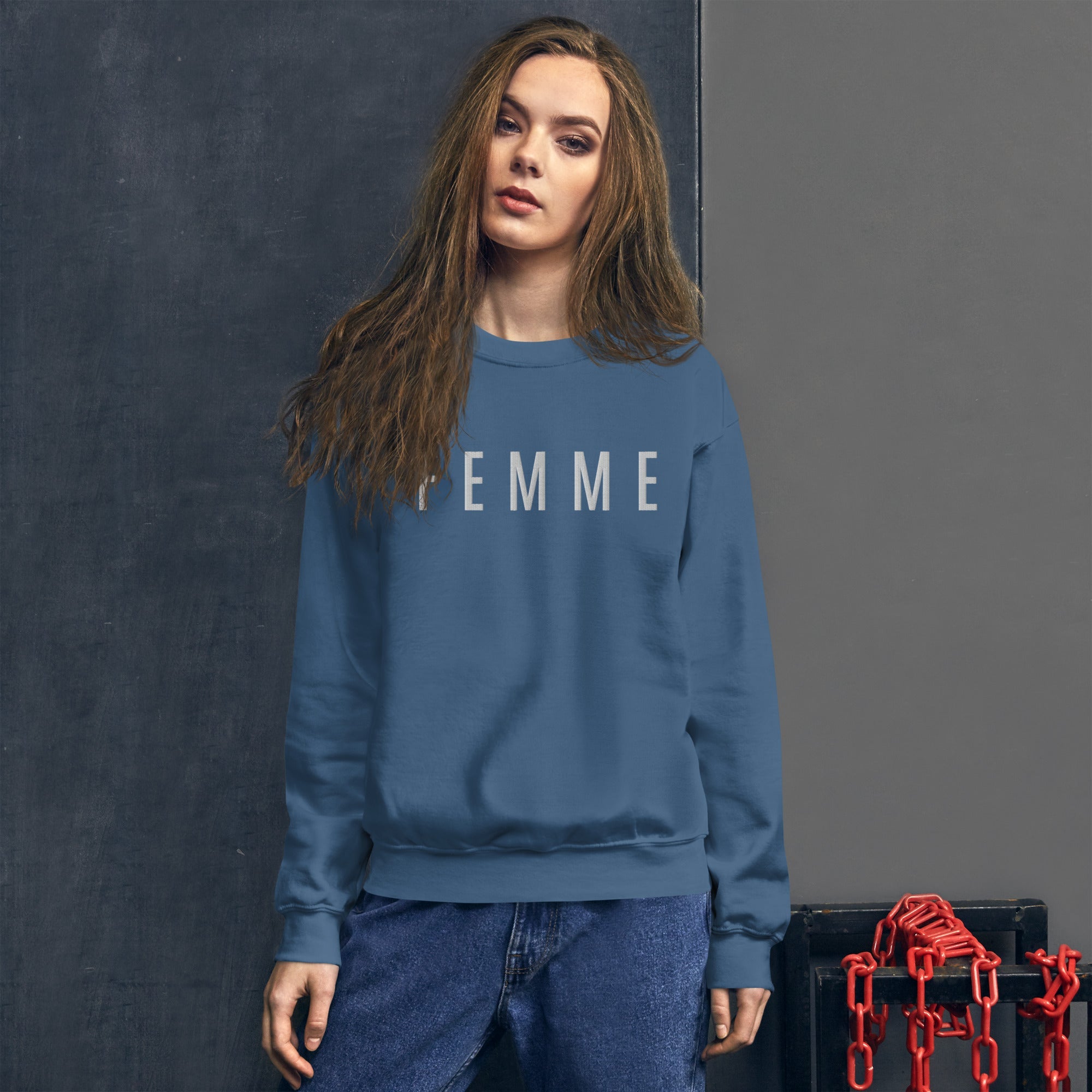 Femme (wife) embroidered French Sweatshirt for new bride