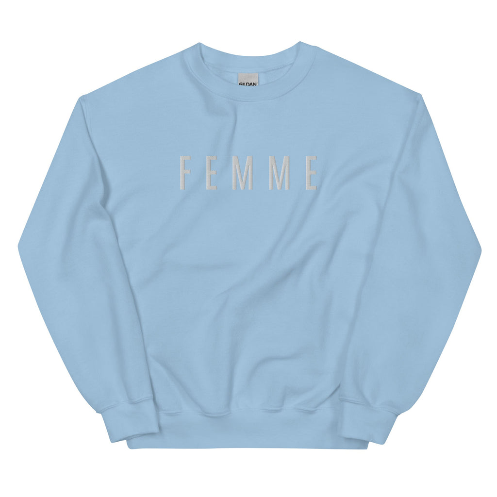 Femme (wife) embroidered French Sweatshirt for new bride