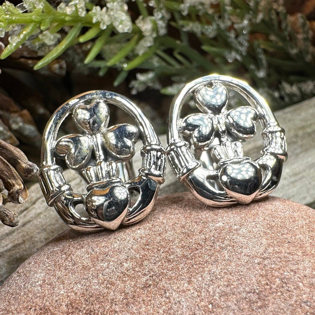Fergal Irish Claddagh Sterling Silver Cuff Links Cuff Links La Vie Bien Fergal Irish Claddagh Sterling Silver Cuff Links