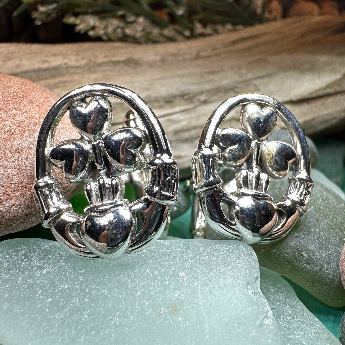 Fergal Irish Claddagh Sterling Silver Cuff Links Cuff Links La Vie Bien Fergal Irish Claddagh Sterling Silver Cuff Links