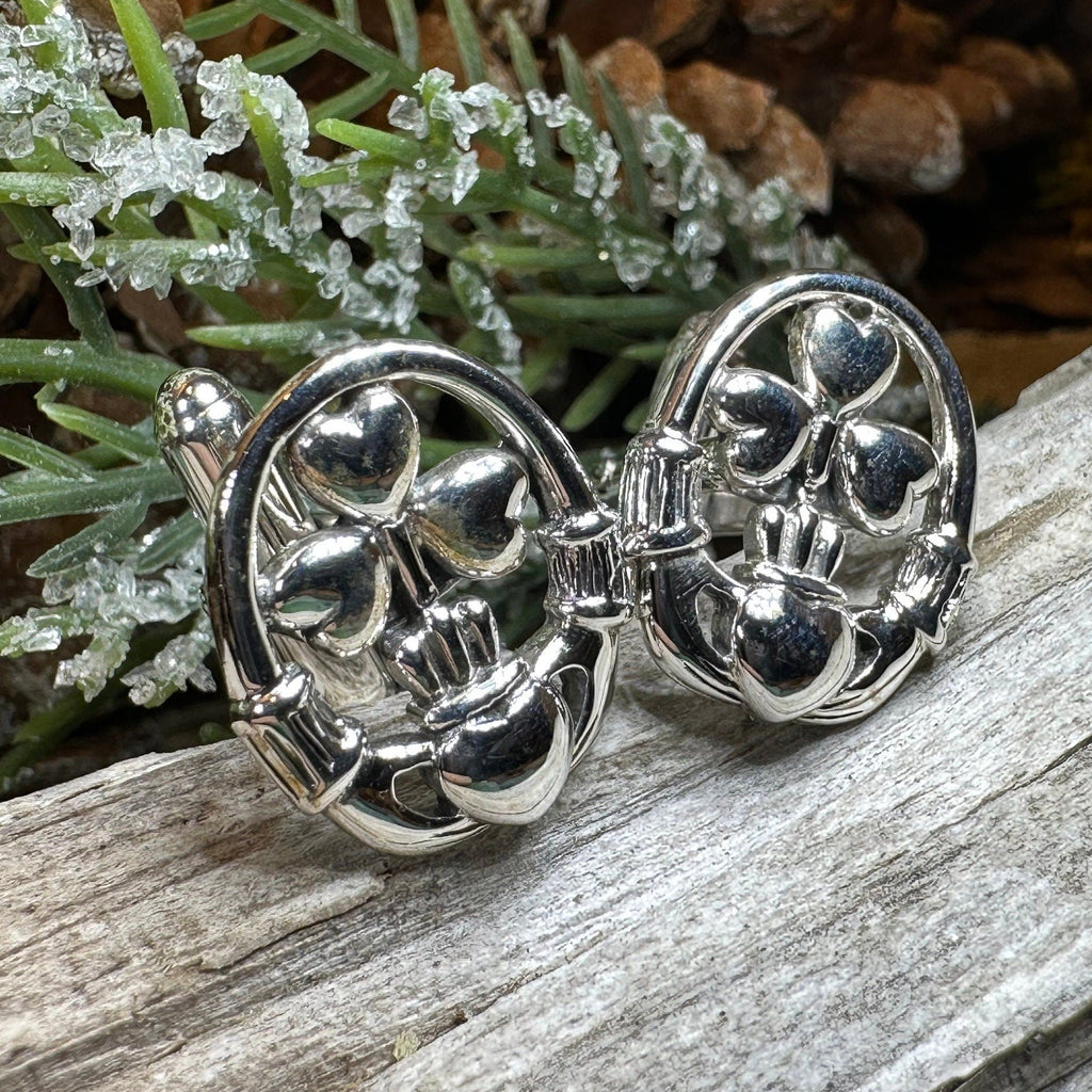 Fergal Irish Claddagh Sterling Silver Cuff Links Cuff Links La Vie Bien Fergal Irish Claddagh Sterling Silver Cuff Links