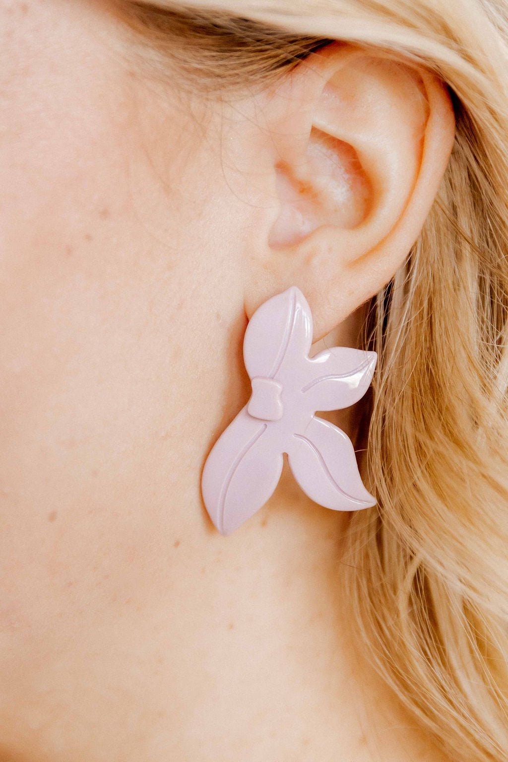Fern Statement Earrings - Vintage Rose