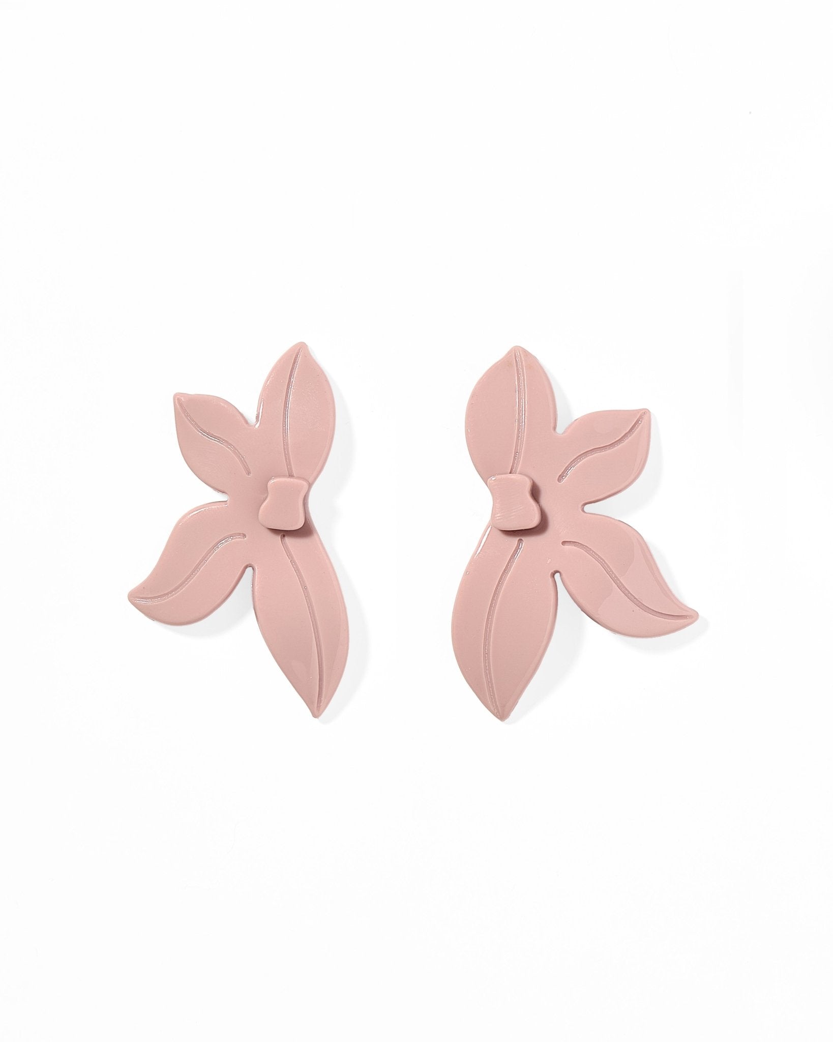 Fern Statement Earrings - Vintage Rose