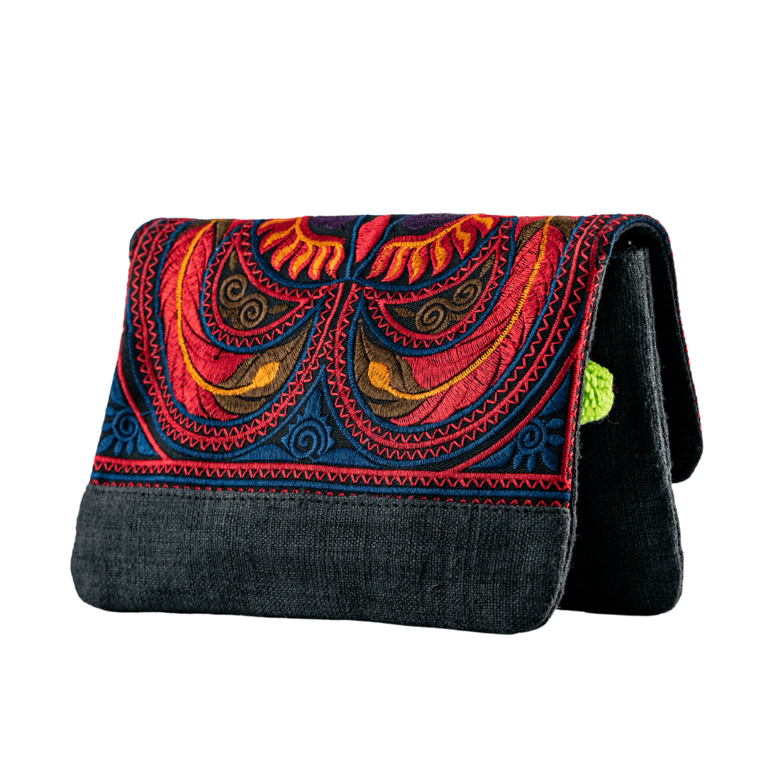 Fernanda Embroidered Convertible Crossbody|Clutch Bag - Thailand Bags La Vie Bien Fernanda Embroidered Convertible Crossbody|Clutch Bag - Thailand