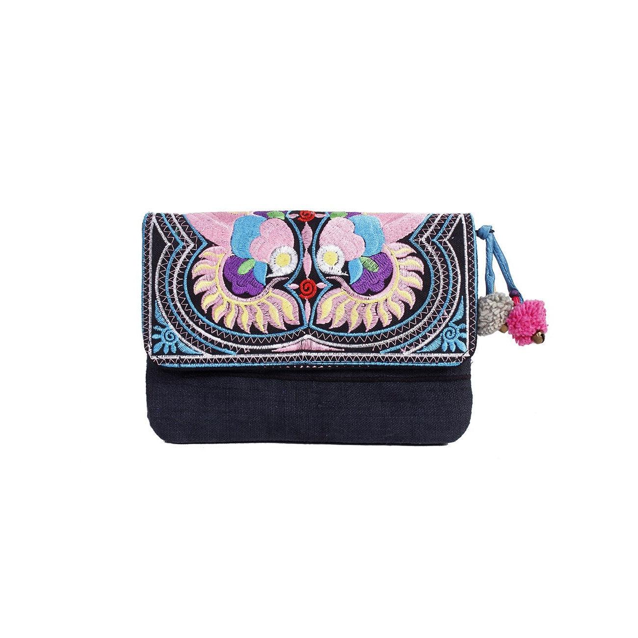 Fernanda Embroidered Convertible Crossbody|Clutch Bag - Thailand Bags La Vie Bien Fernanda Embroidered Convertible Crossbody|Clutch Bag - Thailand