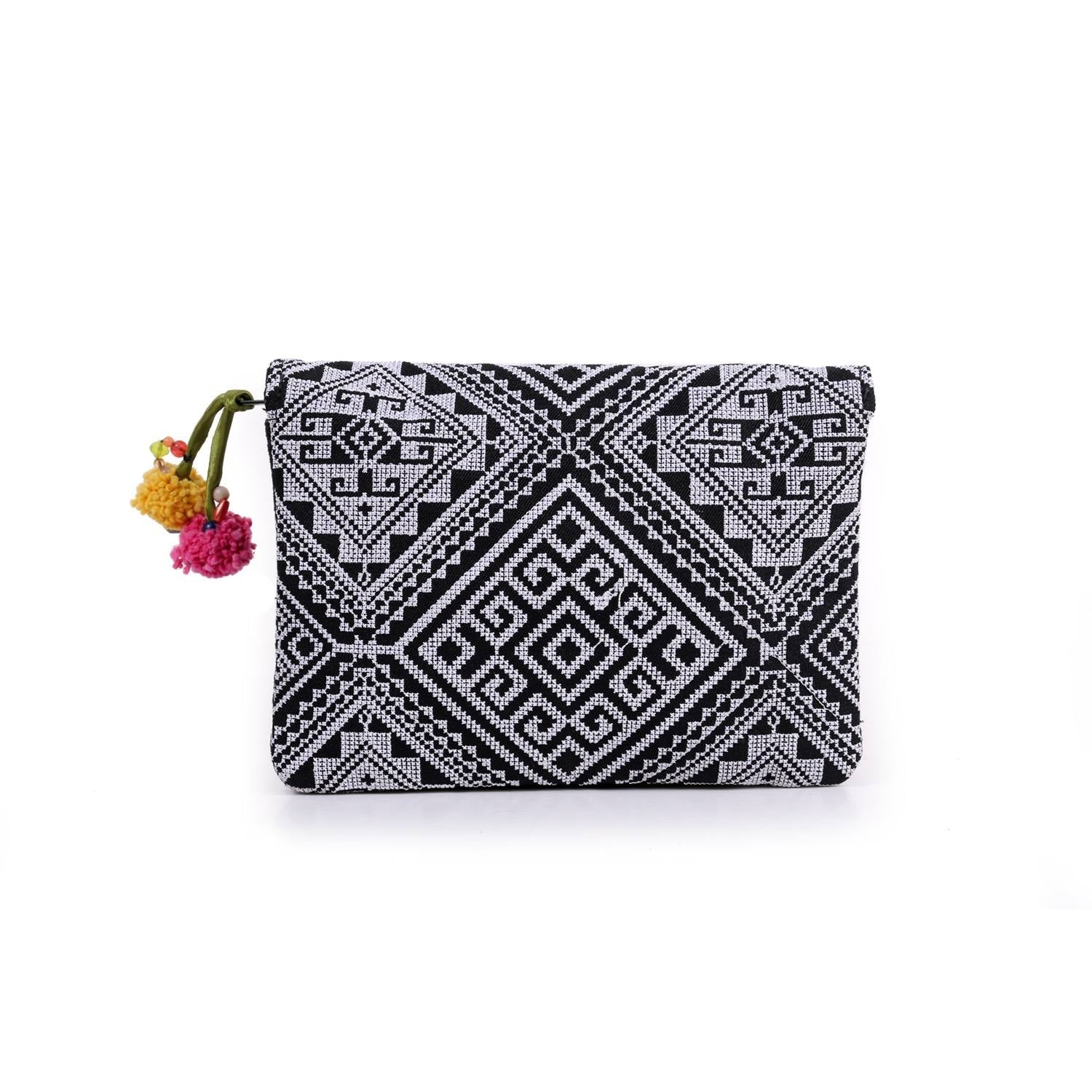Fernanda Embroidered Convertible Crossbody|Clutch Bag - Thailand Bags La Vie Bien Fernanda Embroidered Convertible Crossbody|Clutch Bag - Thailand