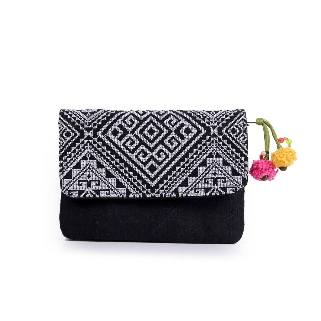 Fernanda Embroidered Convertible Crossbody|Clutch Bag - Thailand Bags La Vie Bien Fernanda Embroidered Convertible Crossbody|Clutch Bag - Thailand