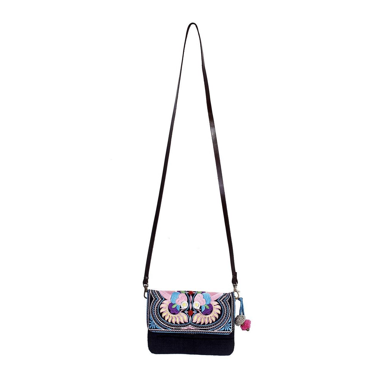 Fernanda Embroidered Convertible Crossbody|Clutch Bag - Thailand Bags La Vie Bien Fernanda Embroidered Convertible Crossbody|Clutch Bag - Thailand