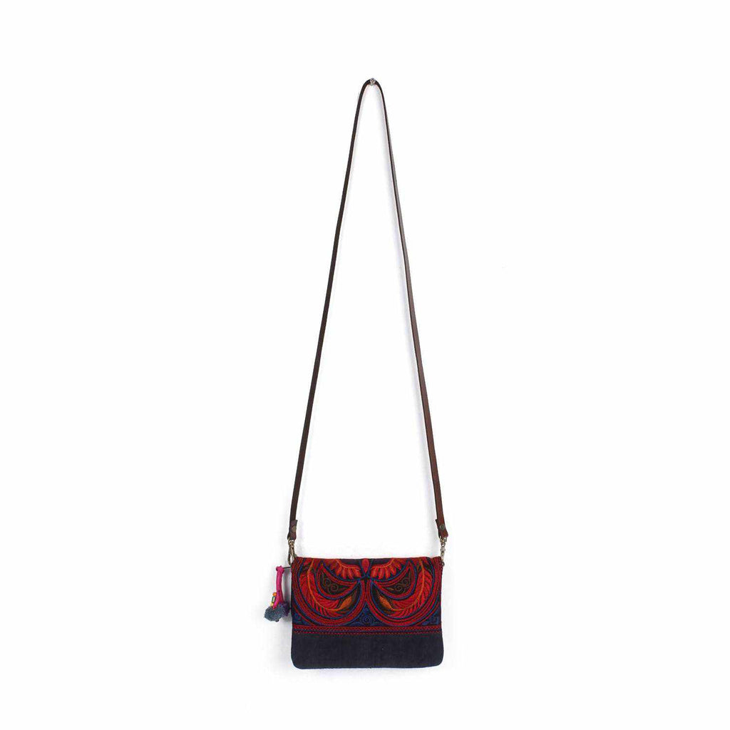 Fernanda Embroidered Convertible Crossbody|Clutch Bag - Thailand Bags La Vie Bien Fernanda Embroidered Convertible Crossbody|Clutch Bag - Thailand