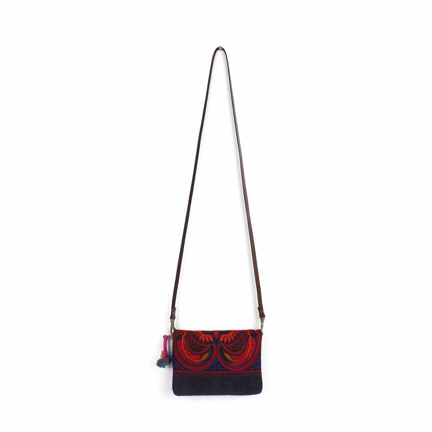 Fernanda Embroidered Convertible Crossbody|Clutch Bag - Thailand Bags La Vie Bien Fernanda Embroidered Convertible Crossbody|Clutch Bag - Thailand