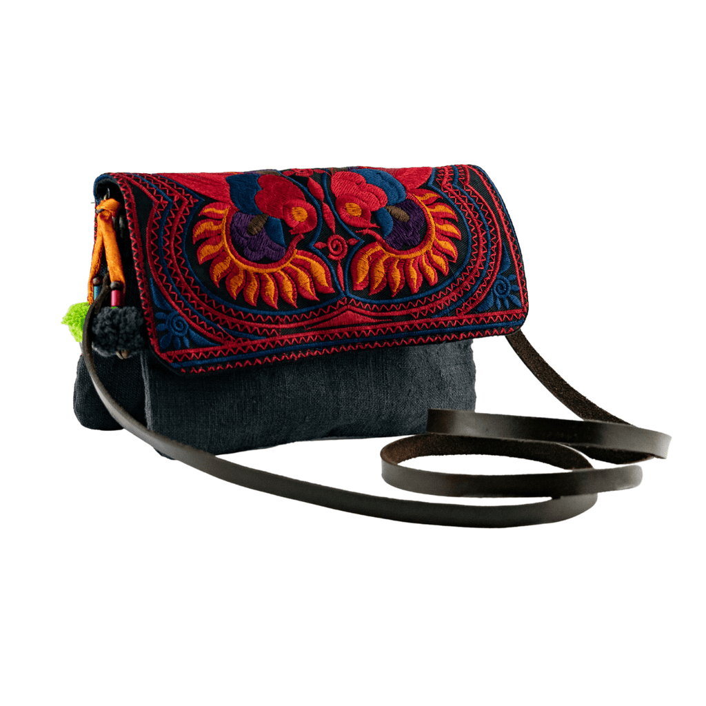 Fernanda Embroidered Convertible Crossbody|Clutch Bag - Thailand Bags La Vie Bien Fernanda Embroidered Convertible Crossbody|Clutch Bag - Thailand