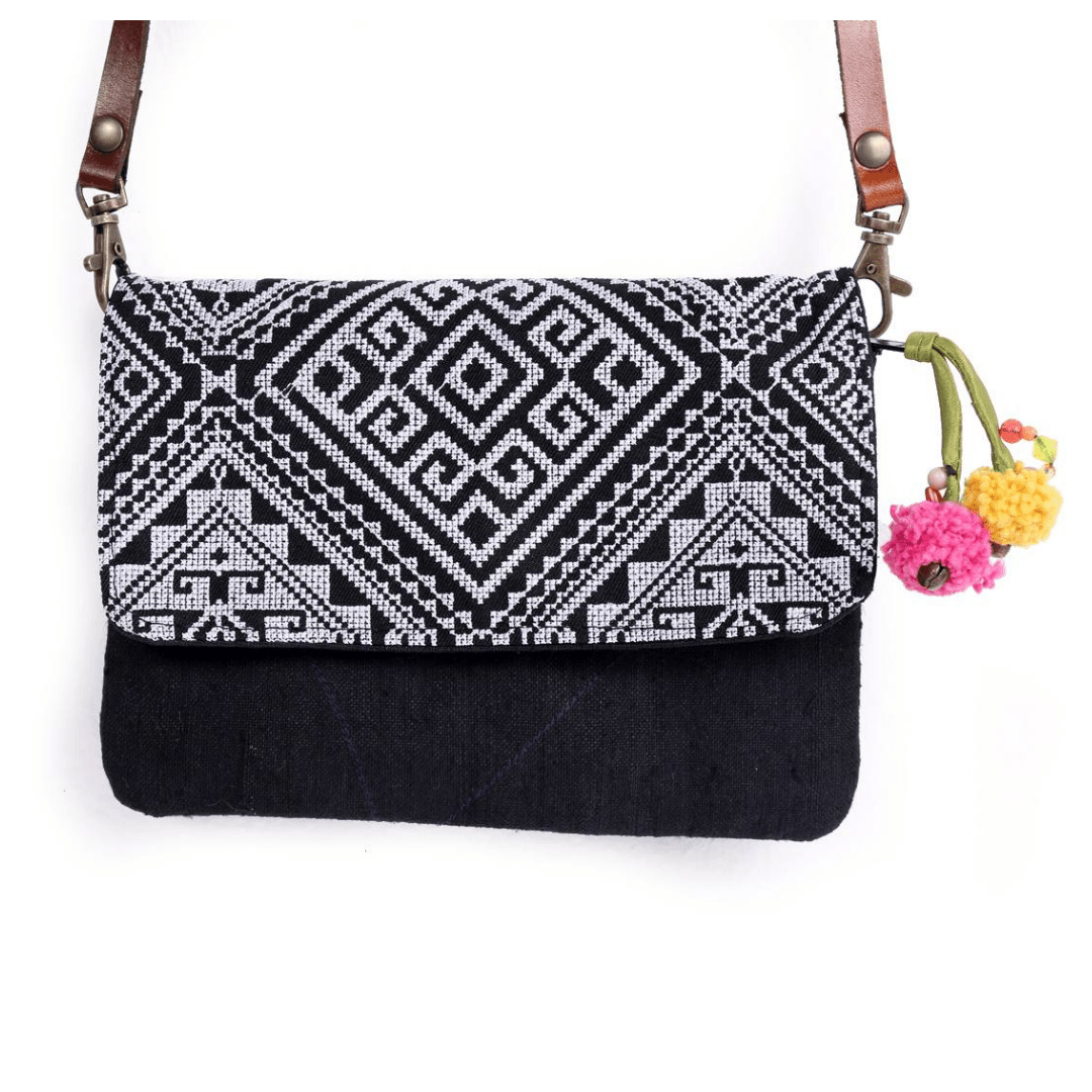 Fernanda Embroidered Convertible Crossbody|Clutch Bag - Thailand Bags La Vie Bien Fernanda Embroidered Convertible Crossbody|Clutch Bag - Thailand