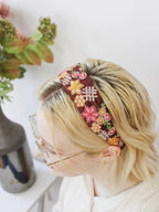 Festival Flowers Embroidered Headband by Ash & Rose