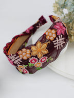 Festival Flowers Embroidered Headband by Ash & Rose