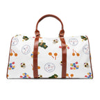 Festive Mexican Fiesta themed Pattern Duffle bag, maracas, skulls, passport stamps Bags La Vie Bien Festive Mexican Fiesta themed Pattern Duffle bag, maracas, skulls, passport stamps